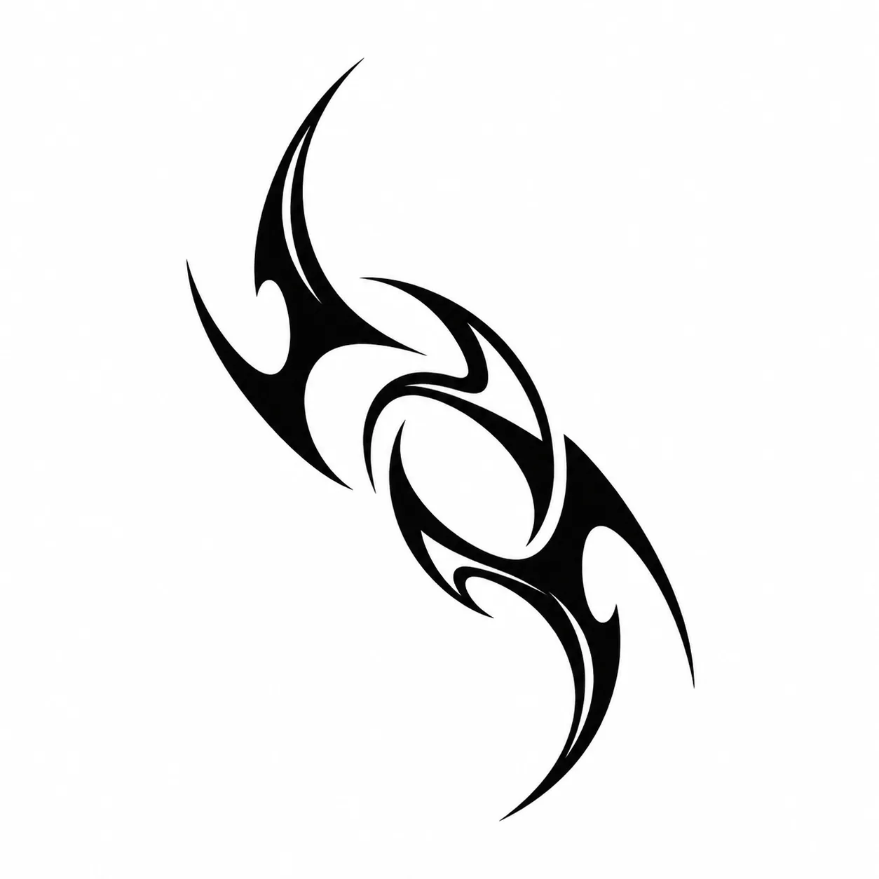 Czarny wzór tatuażu: Ostry ornament
