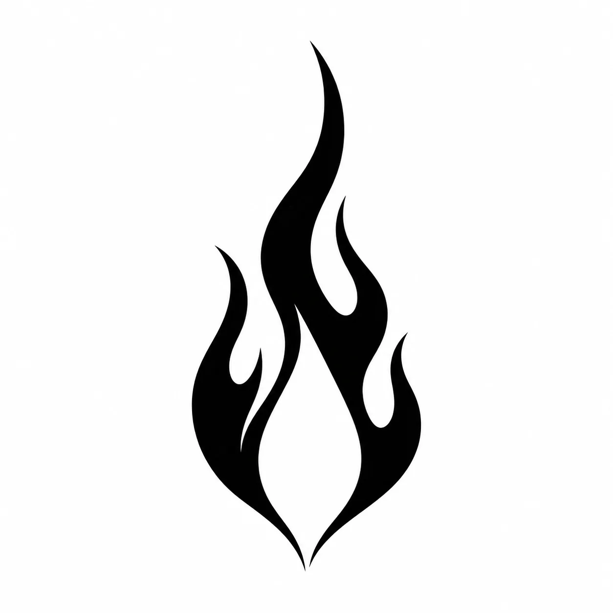 Czarny wzór tatuażu: Płomień - black flash