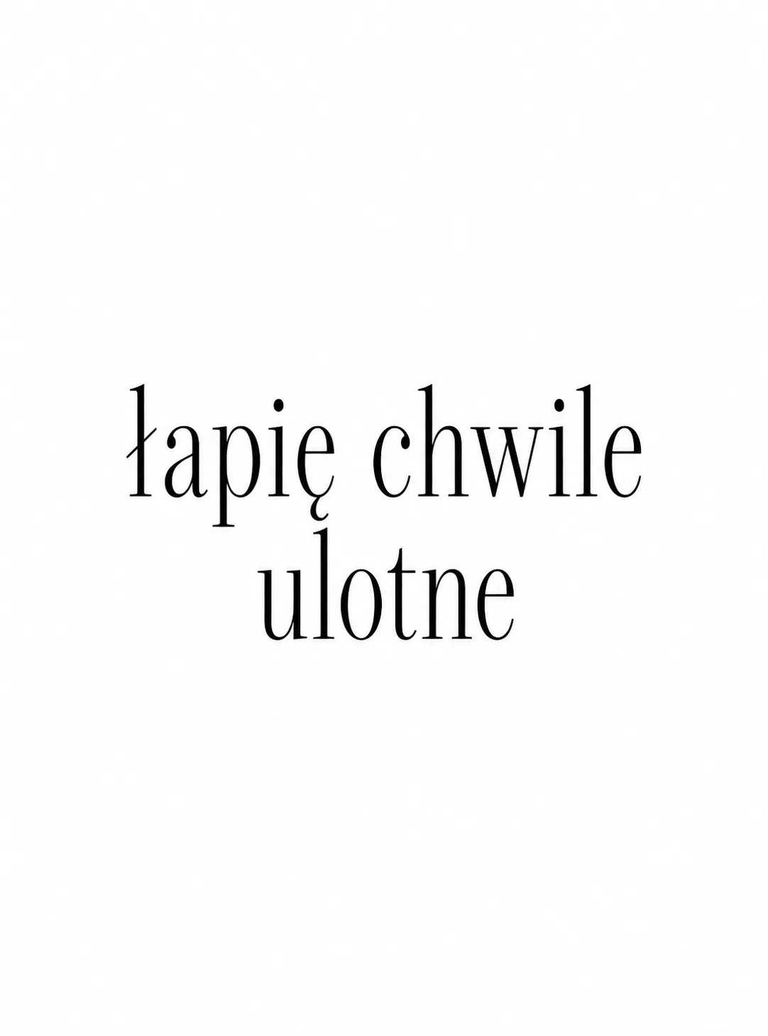 Czarny wzór tatuażu: Łapię chwile ulotne