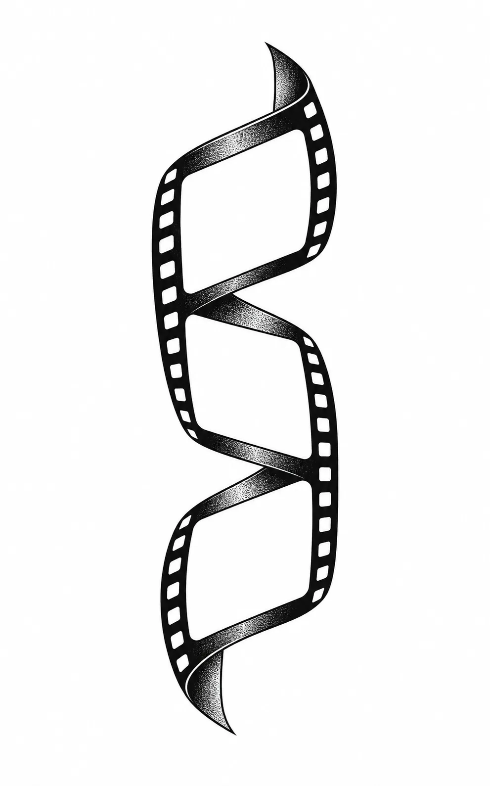 Czarny wzór tatuażu: Film - trzy klatki
